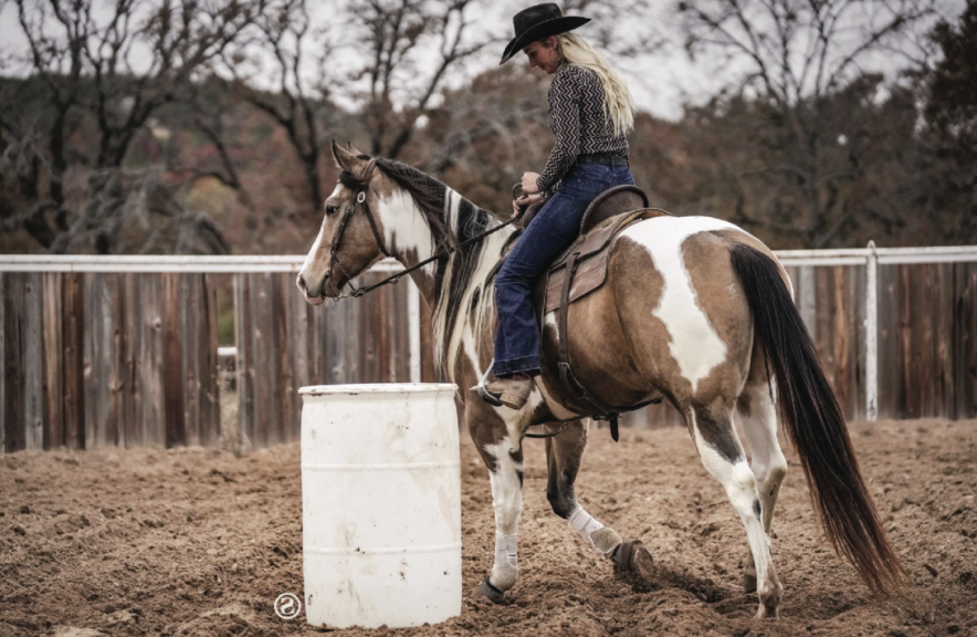 Reins in the opposite hand drill